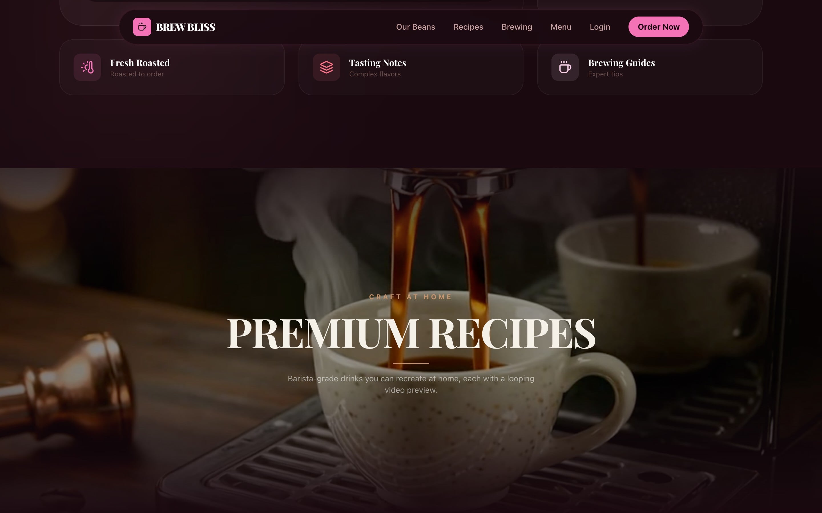 Brew Bliss inner page