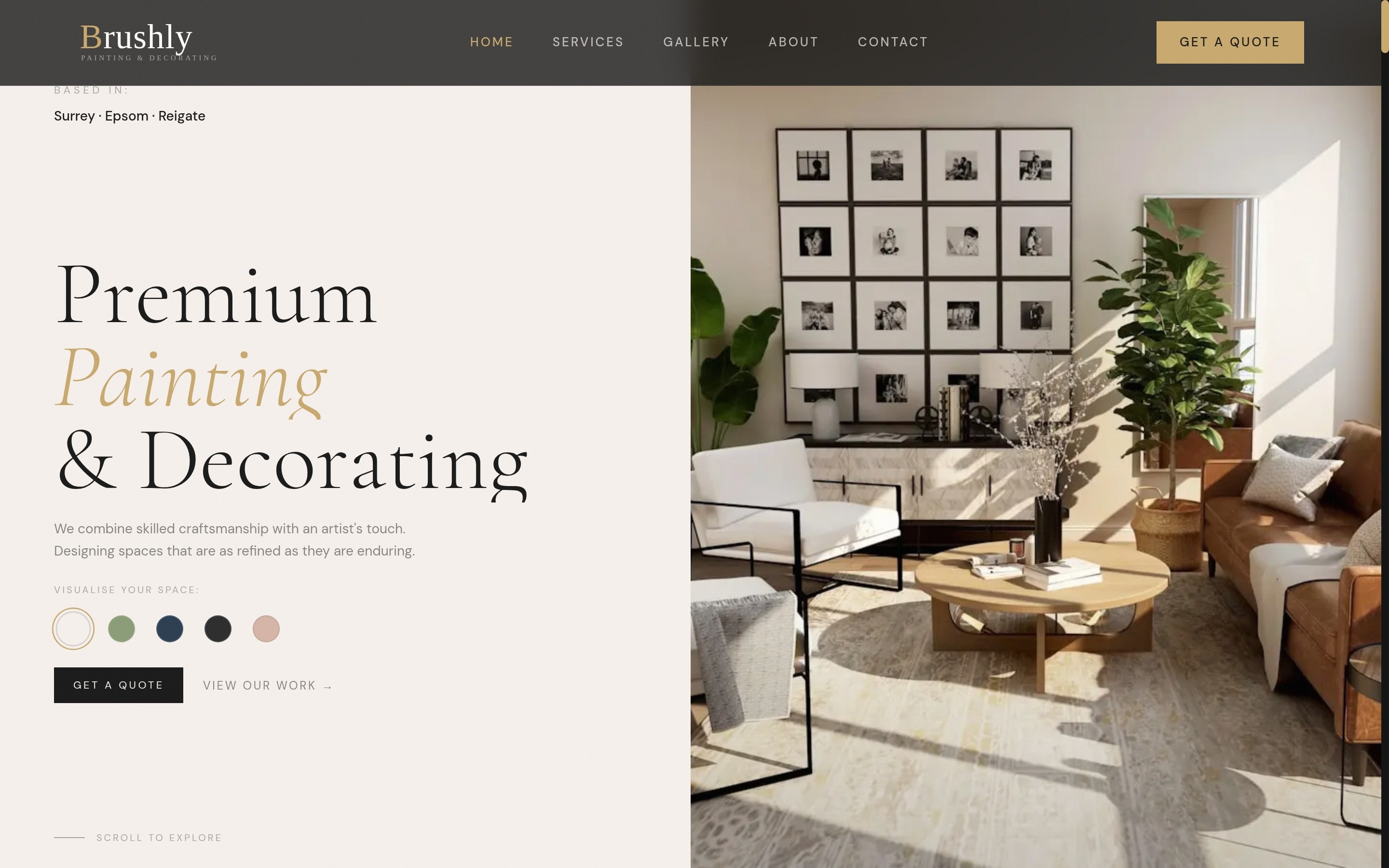 Brushly homepage