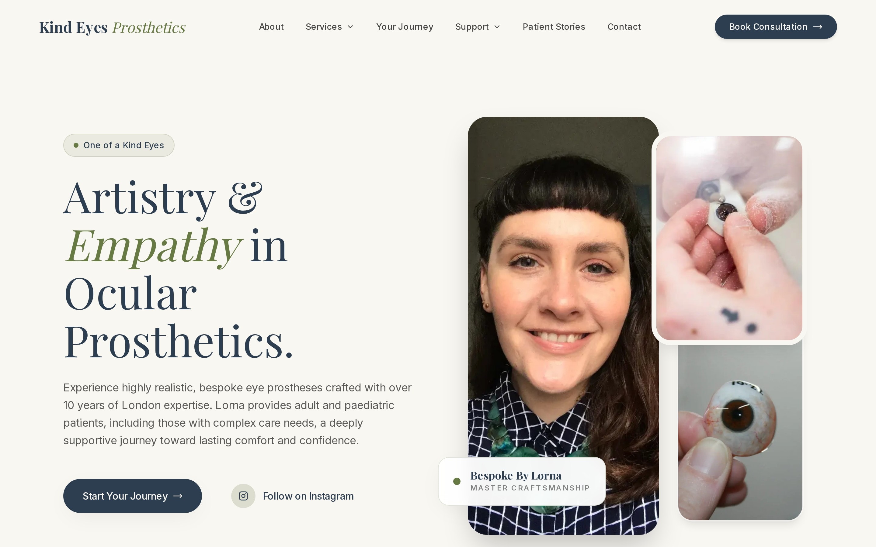 Kind Eyes homepage