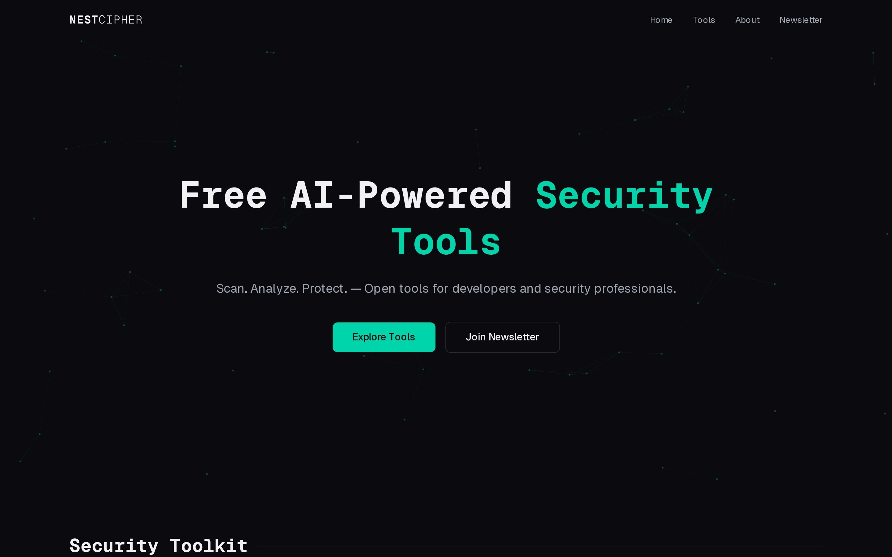 Nest Cipher homepage