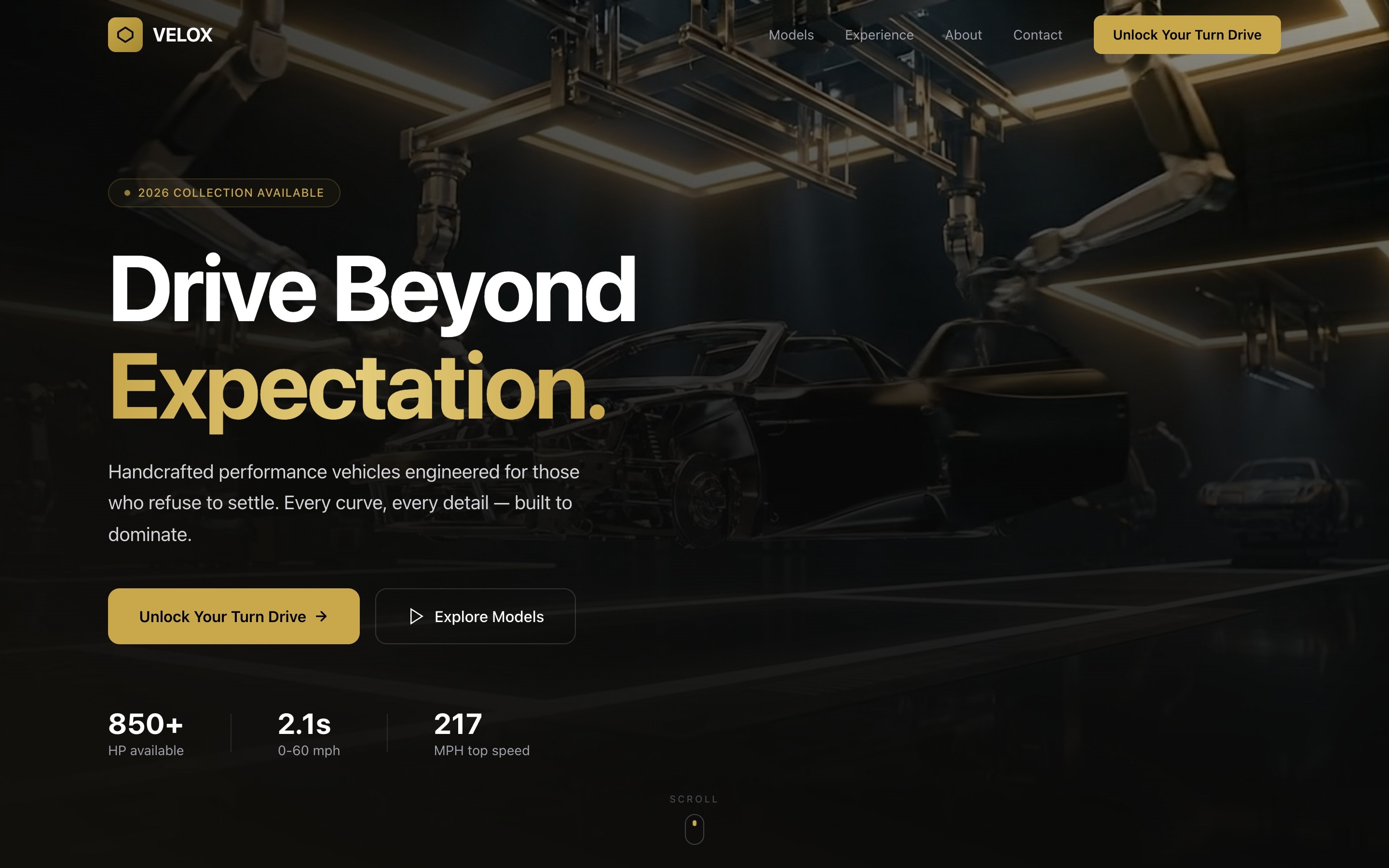 Velox Motors homepage