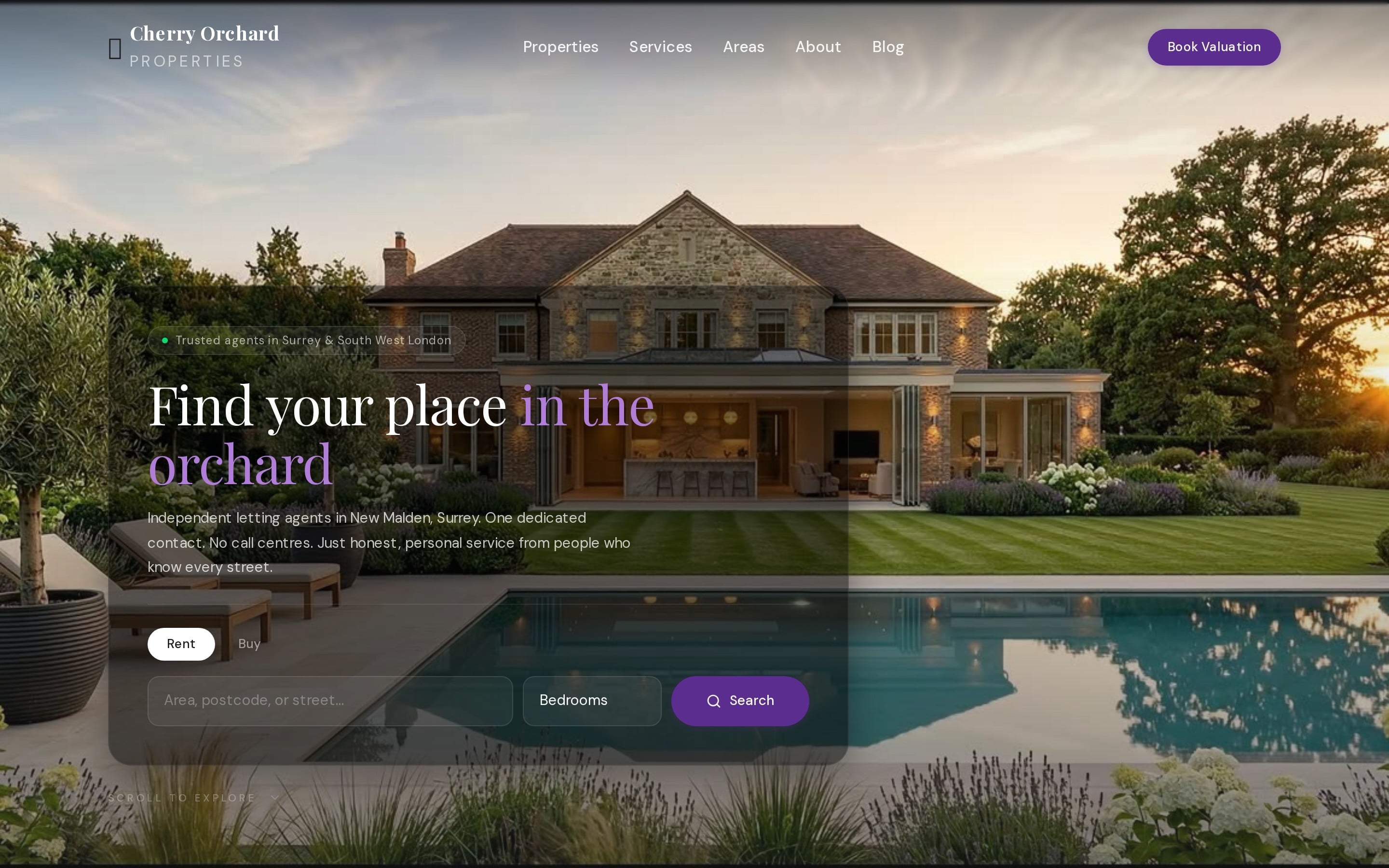 Cherry Orchard homepage screenshot